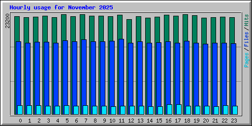 Hourly usage for November 2025