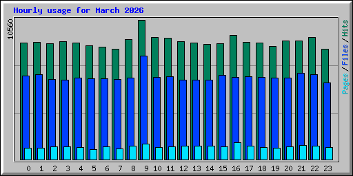 Hourly usage for March 2026